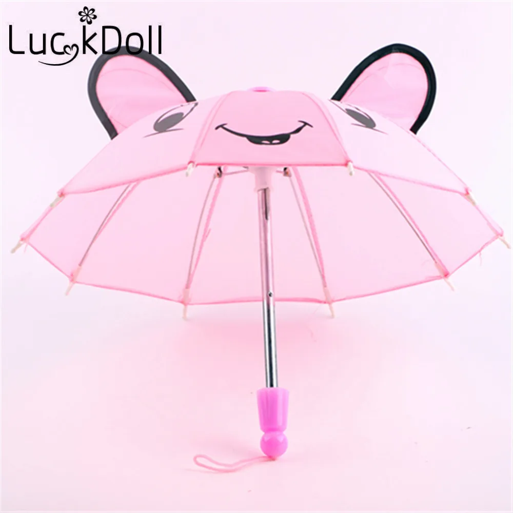 Милые Красочные Зонты LUCKDOLL подходят для 18 дюймовых фотоигрушек девочек