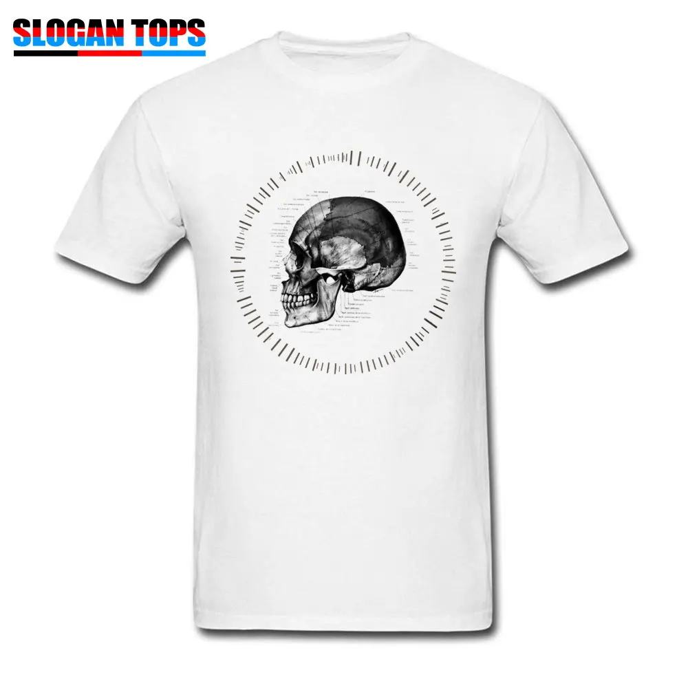 Sun Skull Retro Normal T Shirt Round Collar VALENTINE DAY 100% Cotton Short Sleeve Tshirts for Men Custom Tee-Shirt Sun Skull white