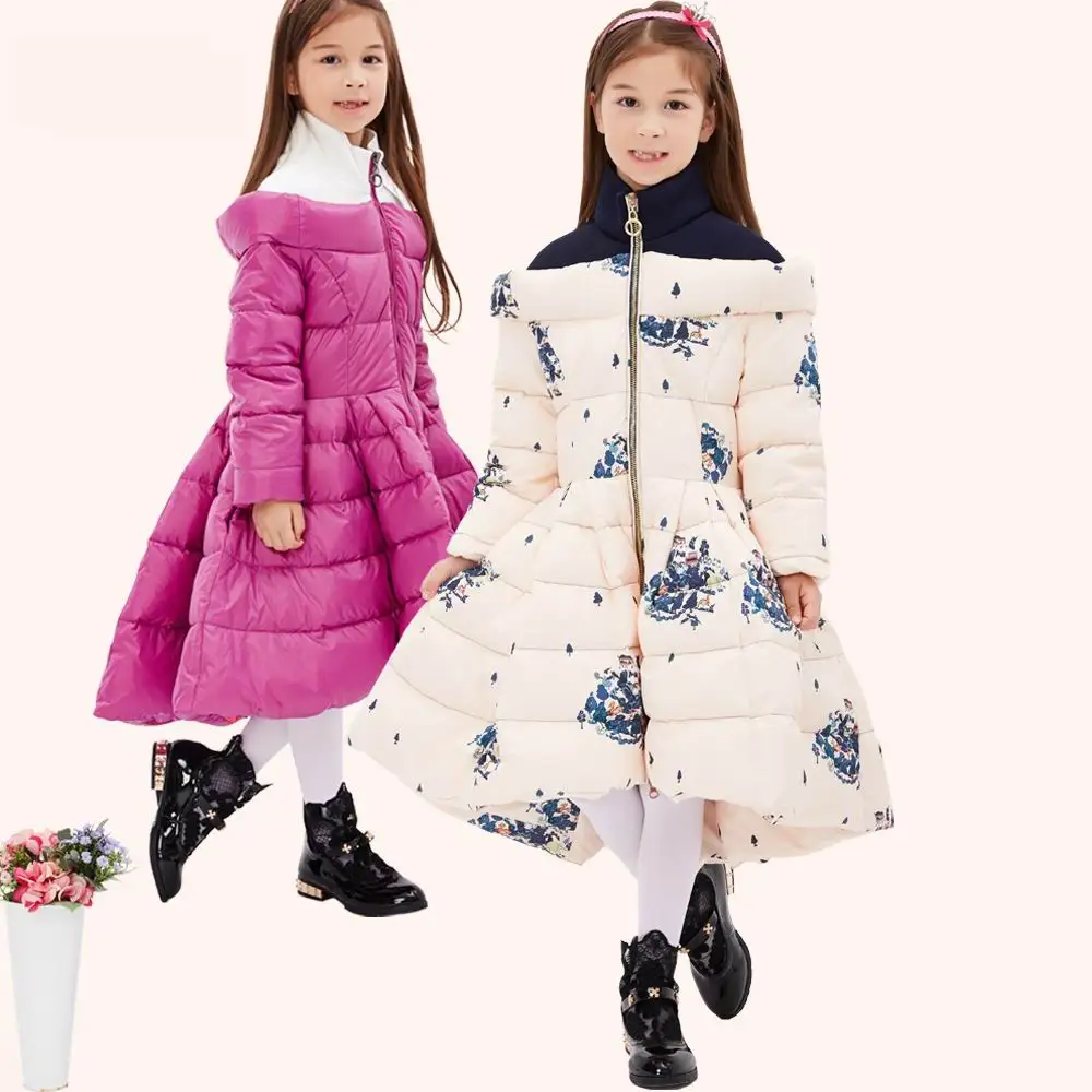 

For Russian winter children clothing girls winter, Waterproof kids clothing girls parka Dress ,dresses for girls snow
