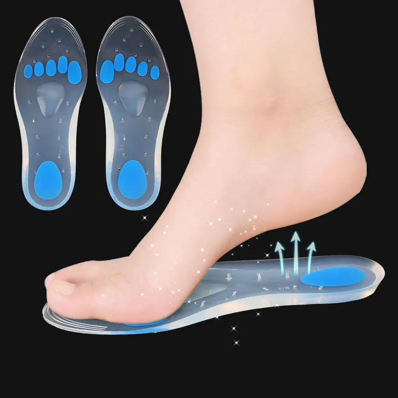 1 pair Silica Gel Insole Antiskid Sports insole Shock absorbing