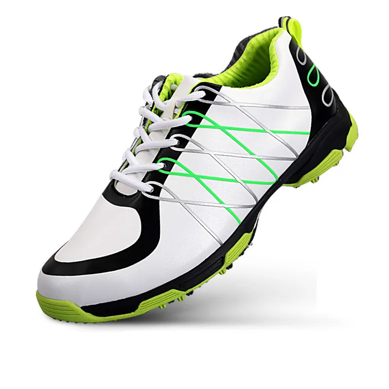 Мужская супер легкая водонепроницаемая удобная мужская спортивная обувь из микрофибры, дышащая противоскользящая Лакированная обувь для гольфа