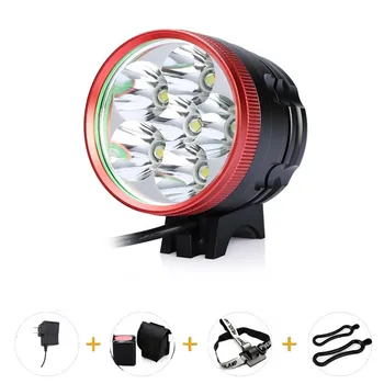 

Mountain Bicycle Light 8000 lumen 6x Cree XM-L T6 Led Cycling Bike Headlamp + 8.4V 8800mah 18650 Battery Pack+Charger+rear light