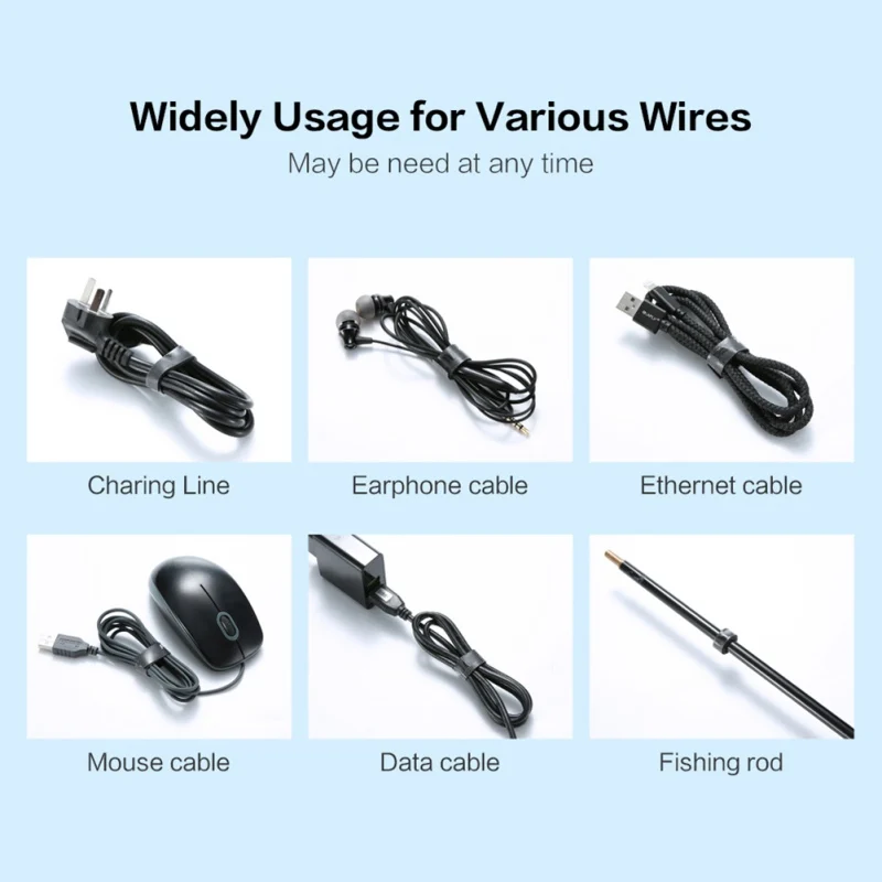 1/3/5 M Wire органайзер для провода аккуратные полоски застёжки Организатор Кабельные стяжки Управление для ПК ТВ USB кабель для наушников шнур мышки протектор