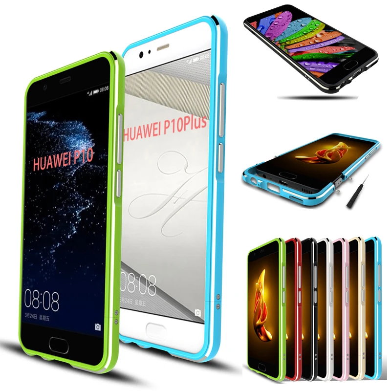 

For Huawei P10 Plus P10+ VKY-AL00 Bumper Case Aluminum Metal Frame Border Case For Huawei P10 VTR-AL00 Cover Shockproof Shield