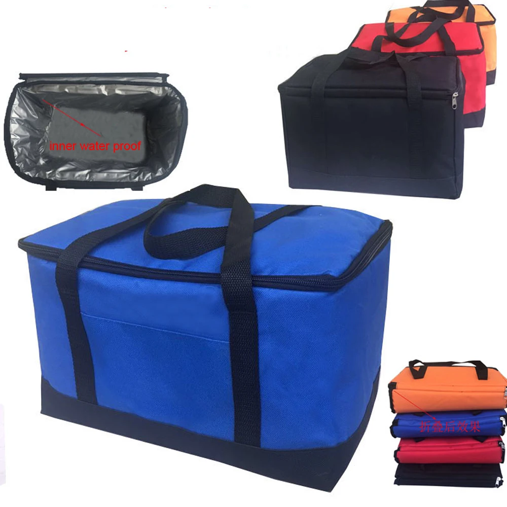 Comida de Pizza com Isolamento Bolsa do Piquenique à Prova Térmico Almoço Água Tóxico Pvc Camada Interna Take Away Food Cooler Box d’ Não
