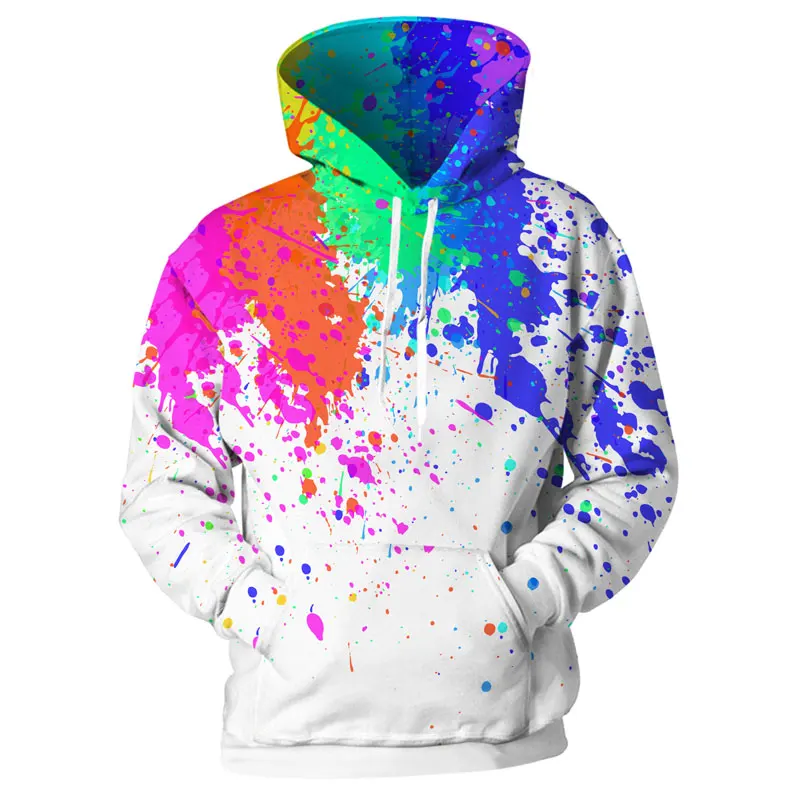 Splashing Rainbow Trout Fishing Mens Black Pullover Hoodie Sweater Black
