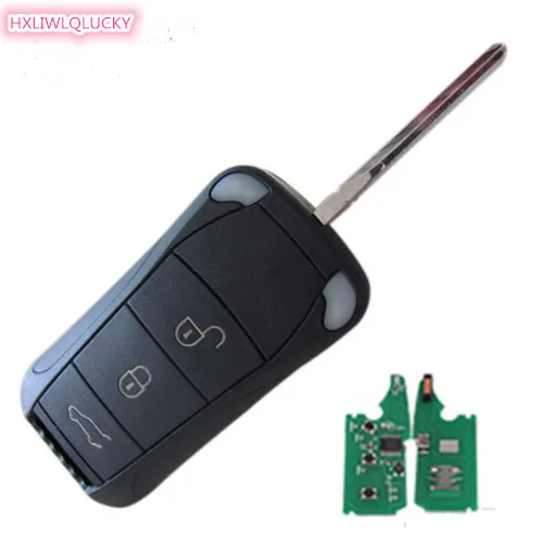 HXLIWLQLUCK Flip remote key 3 Button 433mhz pcf7936 chip with LED light