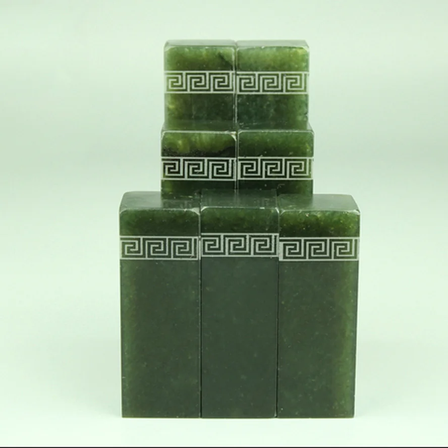 3 шт./компл. пустой китайский штамп печать камень зеленая буква герметик живопись, каллиграфия художественные принадлежности