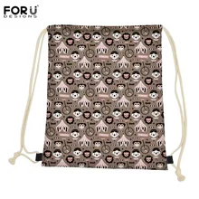 FORUDESIGNS/мультфильм цирк Джокер Печать Повседневный Рюкзак сильная несущая способность сумки для покупок Dropshipper легкие мешки с Кулиской