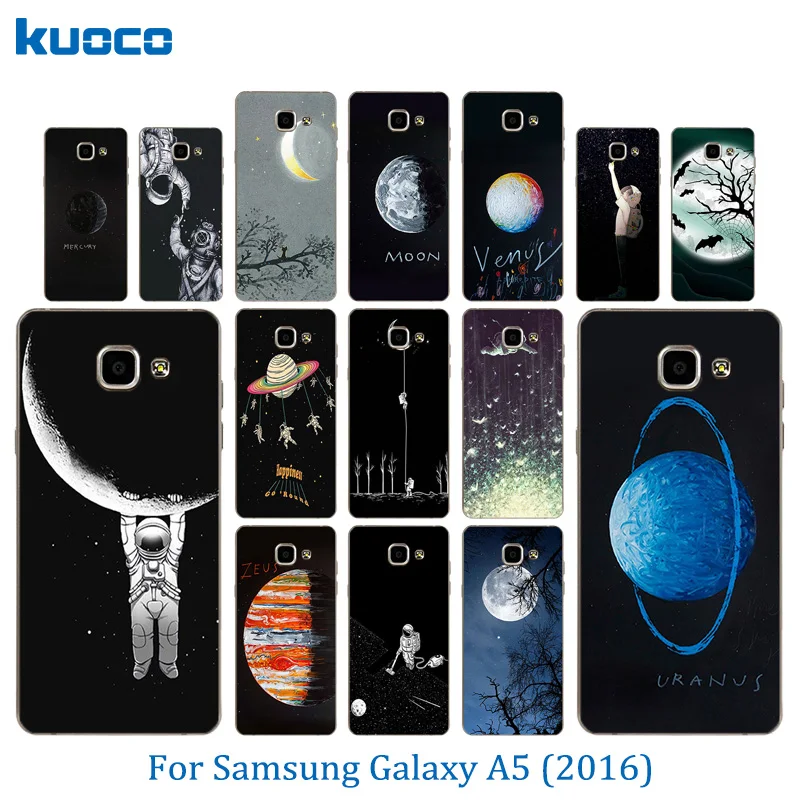 5 2-дюймовые для Samsung Galaxy A5 2016 A510 чехлы телефонов с изображением космоса Луны