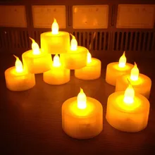 New 12 pcs Flickering Flameless LED Tea light Flicker Tea Candle Light Party Wedding Candels Safety Home Decoration