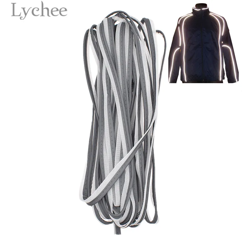 Lychee Life Bright Silver Reflective Sewing Supplies Strip Edging