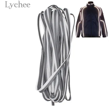 

Lychee Life Bright Silver Reflective Sewing Supplies Strip Edging Fabric DIY Sewing Crafts Material for Bag Garments