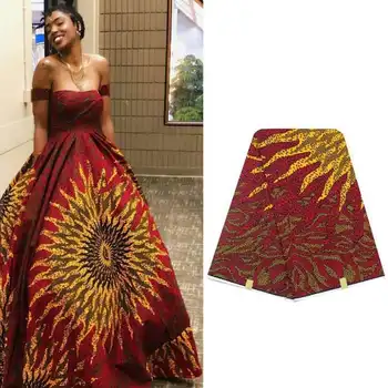 

Hitarget wax fabric luxurious design 100% cotton Nigerian veritable wax soft new wax beautiful fashion design 6yards/lot