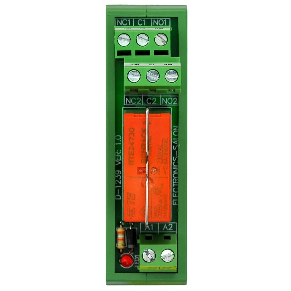 Электроника салон AC В 230 V Slim DIN Rail Mount 8Amp DPDT power Relay interface Module RTE24730 230VAC.|Хранилища для