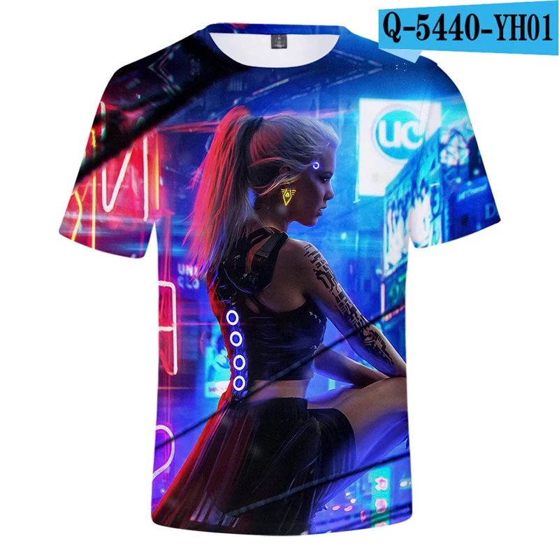 

3D T-Shirt Cyberpunk 2077 O-Neck Tees Plus Size Game Clothes Causal Men Streetwear 2019 Men T Shirt Hip Hop Clothing 3D Clothes