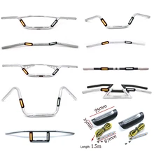 Универсальный 22 мм/25 мм светодиодный светильник на руль для мотоцикла ретро Желтый мотор ручка бар светильник s скутер 3 Вт указатель поворота бар светильник s