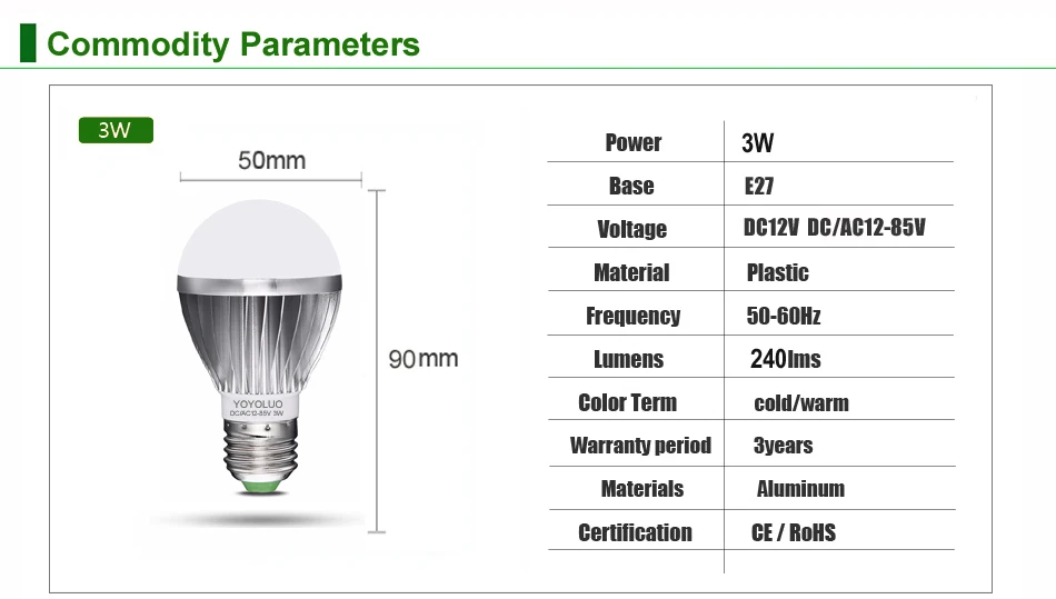 DC12V E27 Светодиодный светильник DC/ac12в 24 в 6 Вт 9 Вт 12 Вт 15 Вт энергосберегающие лампы SMD 2835 Светодиодный светильник без мерцания алюминиевых ламп