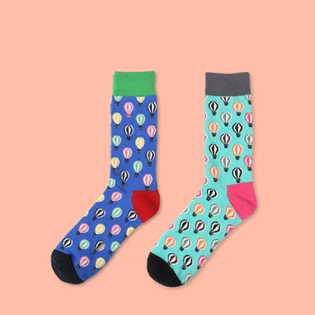 

Man Socks New Arrival Autumn 1 pair Men Warm Socks Solid Color Print Long Men's Fashion Happy Cotton Socks