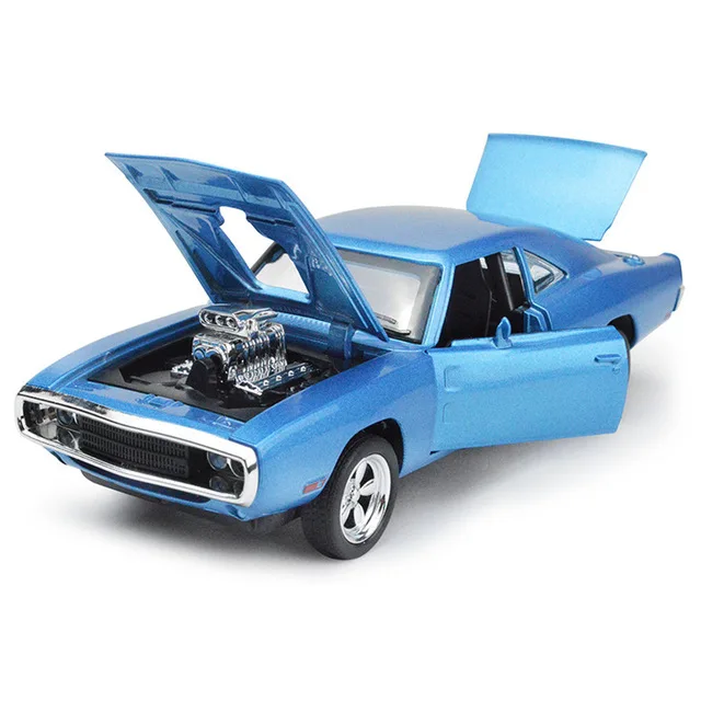 1:32 The Fast Furious 7 Simulation car of Model Alloy Diecasting Inertial Return  car Dodge Charger muscle vehicle children Toys 4