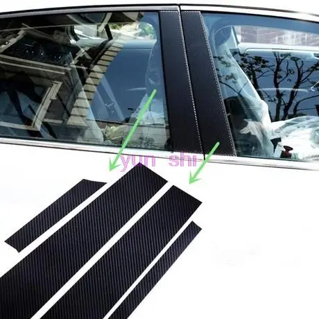 8 pcs Modified special carbon fiber ABC column color film car decoration stickers car styling For VW Volkswagen Golf 6 Golf 7