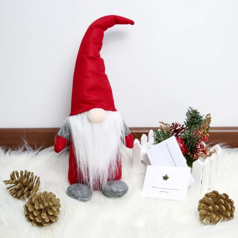 Ручной работы шведский Рождественский томте/ниссе Санта-Клаус украшение плюшевый Рождественский Забавный гном плюшевый-рождественские детские праздничные вещи