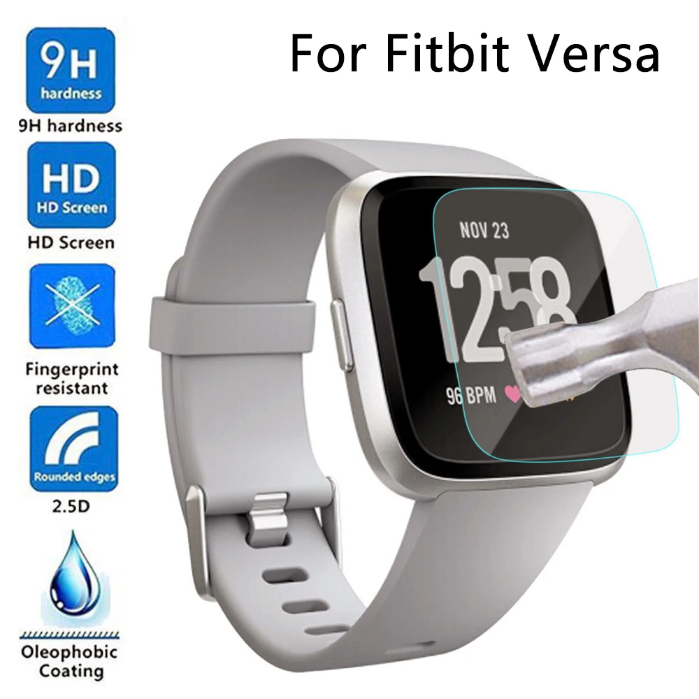 

9H Tempered Glass for Fitbit Versa wrist band Smart Bracelet protective glass Fit bit Versa wristband Screen protector HD film