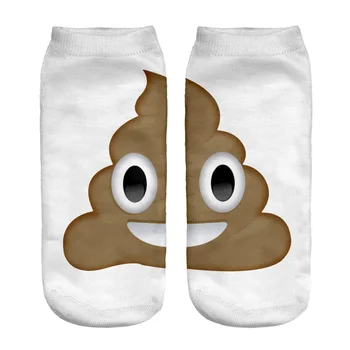 

RUNNING CHICK cute bowel print socks 7.5" short socks