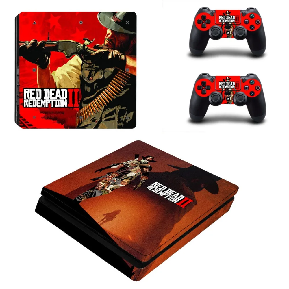 PS4 Slim skin Red Dead Redemption 2 наклейки для Play station 4 дизайн консоли и крышки контроллера
