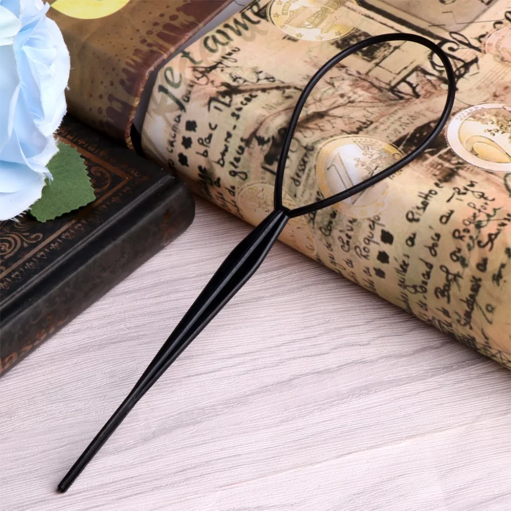 4 Pcs/Set Hair Styling Clip Bun Donut Twist Braid Ponytail Maker DIY Comb Tools Headbands For Girls New 2018