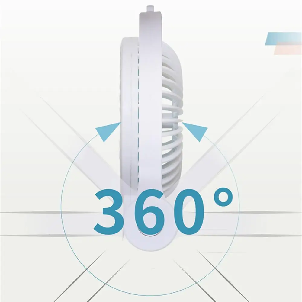 360 градусов вращающийся портативный Hands-free шейный веер USB Перезаряжаемый охладитель воздуха Спорт 3 шестерни Настольный Электрический вентилятор для Трева