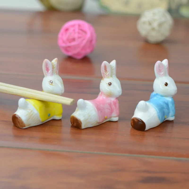ceramic chopsticks rack restaurant tableware rabbit chopsticks holder