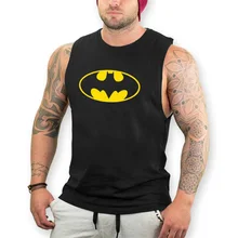 Бренд тренажерные залы Костюмы Для мужчин спортивная рубашка без рукавов хлопок Для мужчин майка для тренировки Бодибилдинг Для мужчин спортивная майка Облегающая майка