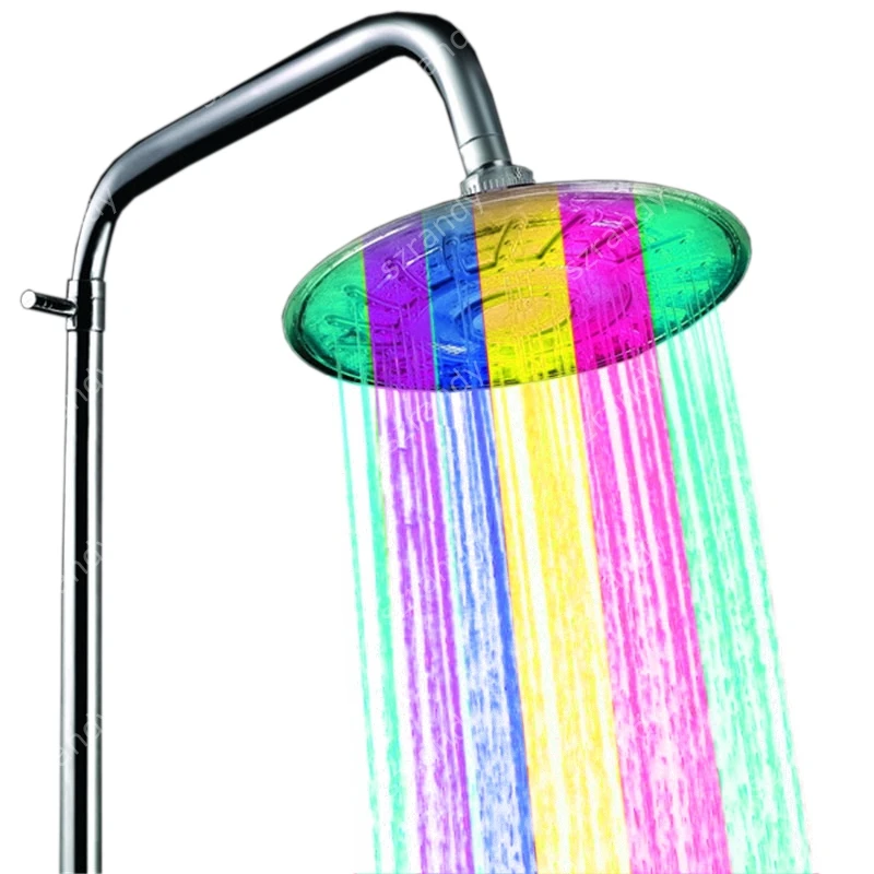 8 بوصة ABS led حمام غرفة الاستحمام مع متعدد الألوان الانتقال تغيير نوع