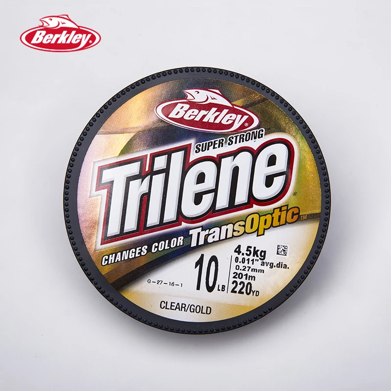 Berkley Trilene трансоптическая 220YD/201M прозрачная Золотая рыболовная леска нейлоновая меняющая цвет супер сильная ловля карпа