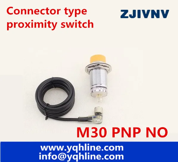 

5 PCS cylinder type M30 PNP NO DC 6-36V proximity inductive sensor 3 wires proximity switch with led connector Distance:15mm