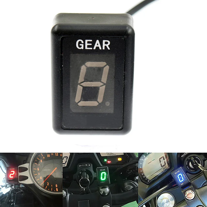 Индикатор переключения передач мотоцикла водонепроницаемый lcd 1-2-3-4-5-6 уровень