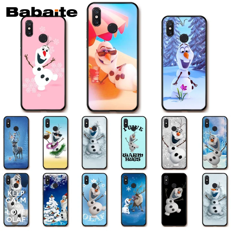 

Babaite cute olaf snow man DIY Painted Phone Case for Xiaomi MiA1 A2 lite F1 Redmi 4X 5Plus S2 Note7 Redmi Note4