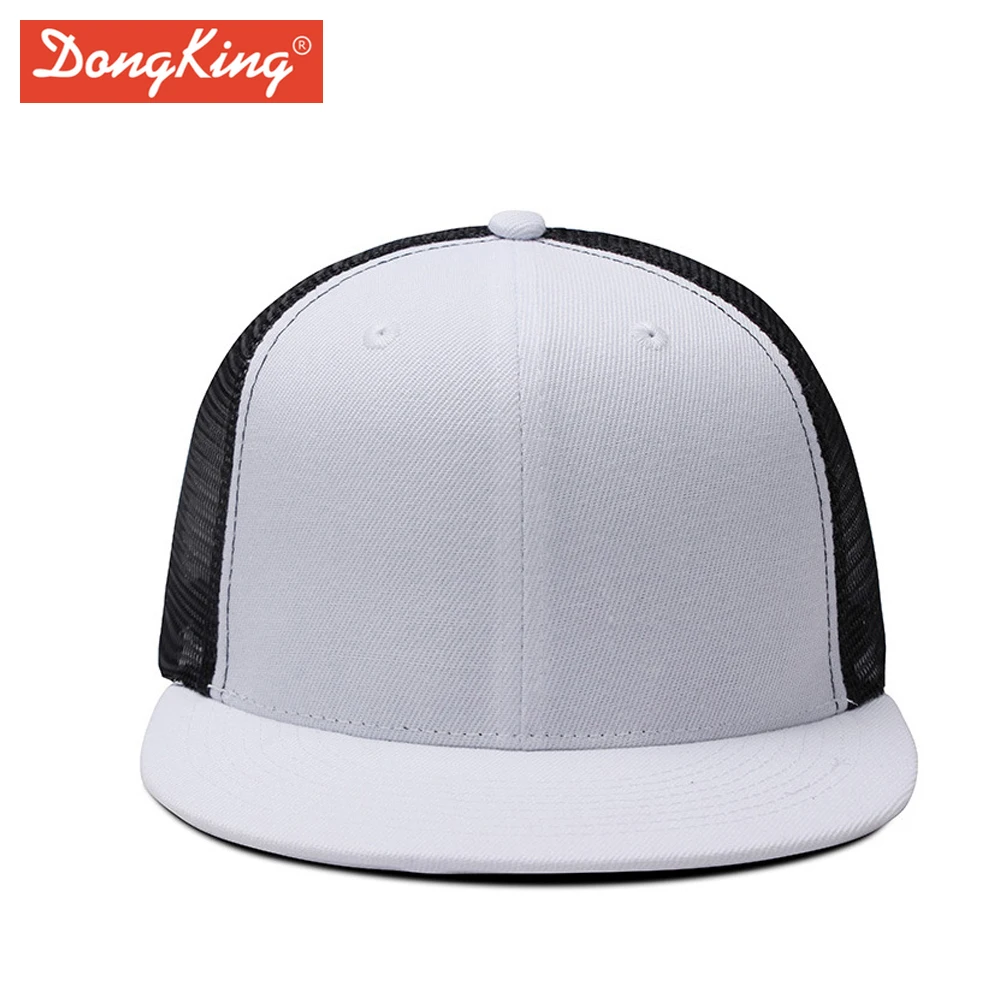 DongKing модная Кепка водителя грузовика Повседневная однотонная Snapback сетчатая Кепка s плоский козырек акриловая Меховая кепка индивидуальный подарок