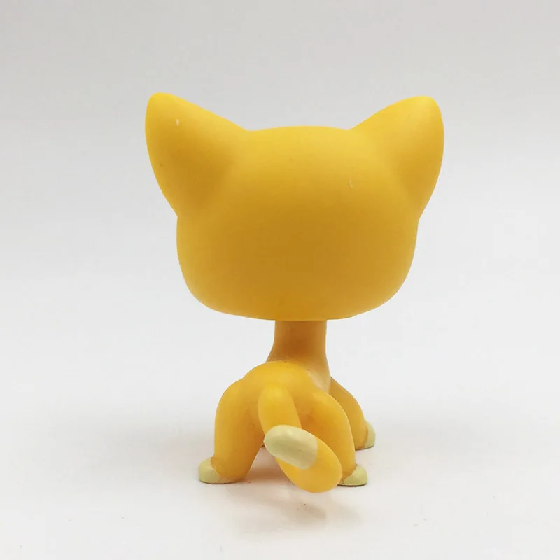 LPS CAT Rare игрушки для зоомагазина короткие волосы кошка #855 оранжевый желтый