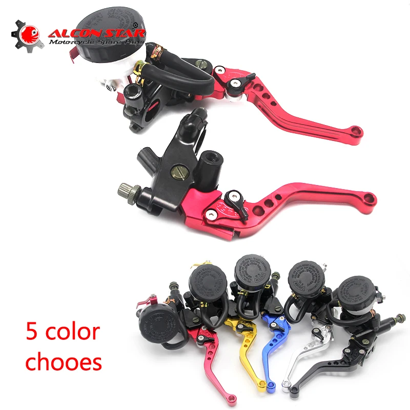 

Alconstar- Adjustable Motorcycle Brake Clutch Levers Master Cylinder Reservoir Set For Honda for Suzuki for Kawasaki for Yamaha
