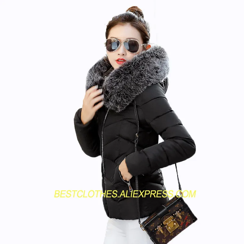 Coton Nouvelle Slim Taille Le gray Femmes Fourrure Parkas Col Thicking Bas red Femme Dames Grande Court pink armygreen Veste Vers Capuche 2018 Black Hiver Survêtement Cw509 De wq6U7tqxI