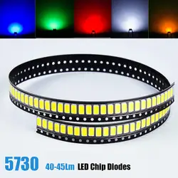 0,5 W SMD 5730 диода бусина-Осколок 50/100 шт яркая светодиодная лампа бисер DIY свет шарик для Открытый прожектор теплый белый красные, синие зеленый