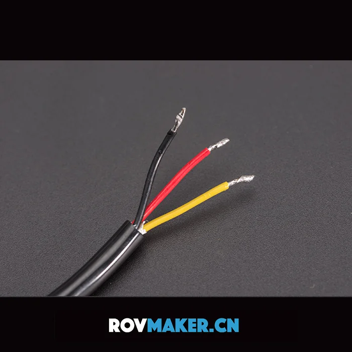 

1 meter ROV power line three-core polyurethane outer sheath FEP inner sheath large current of 15A