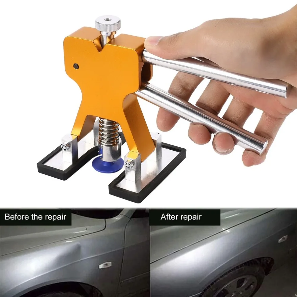

Auto Body Дент удаления ремонт инструментов + 18 шт. клей Puller вкладки для автомобиля град Ремонт автомобильной Дент Lifter J28C29