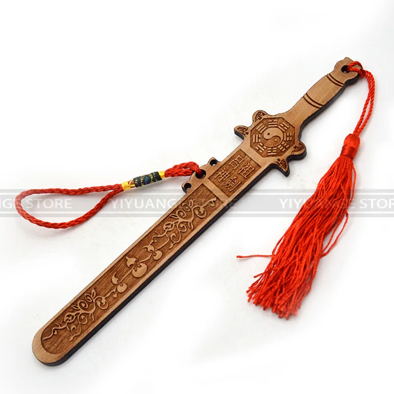 

fengshui The peach wood sword handicraft home Carving decoration accessories decor