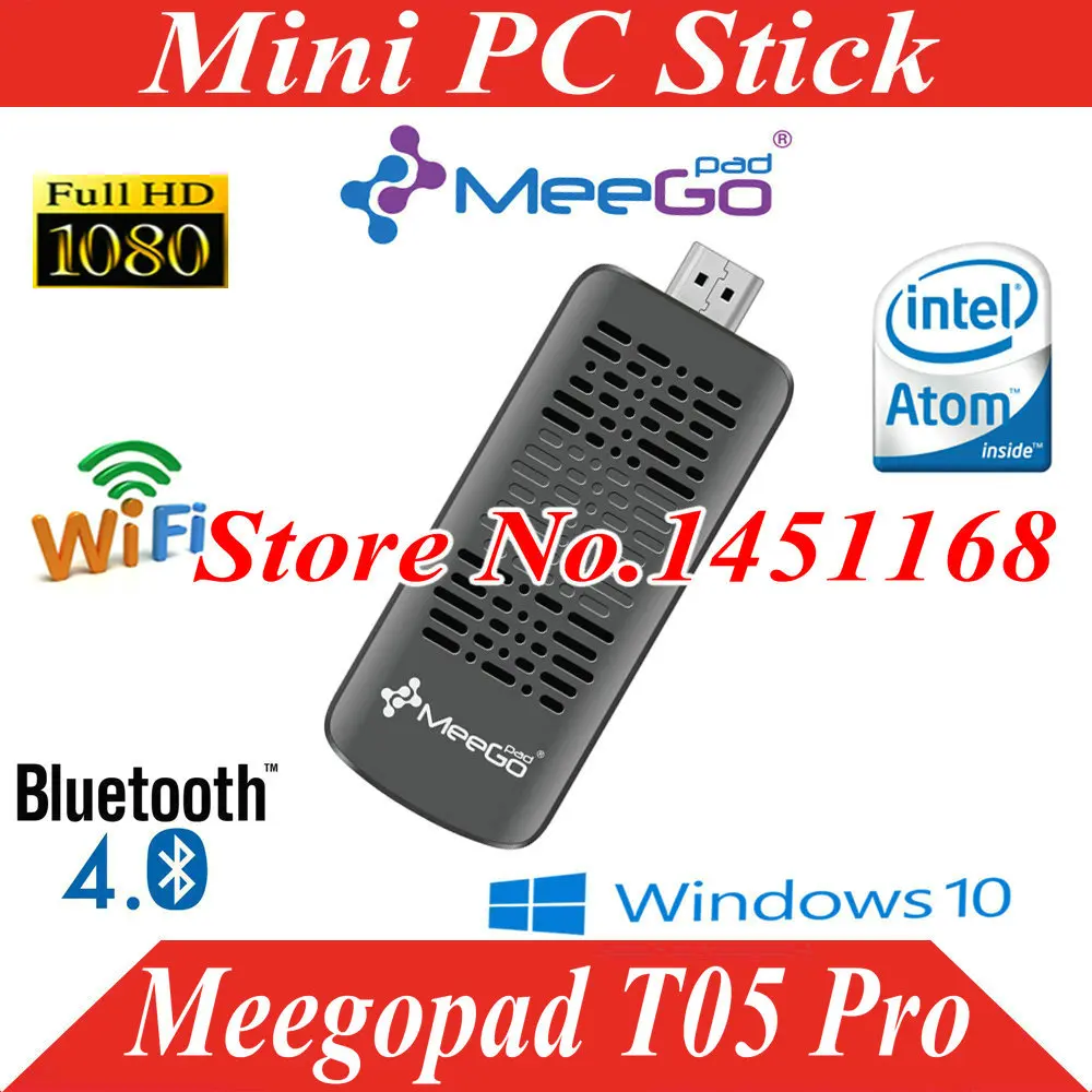 Meegopad T05 Pro Tv Stick мини ПК Windows10 Домашняя версия охлаждающий вентилятор 2 ГБ/32 ГБ Intel Atom