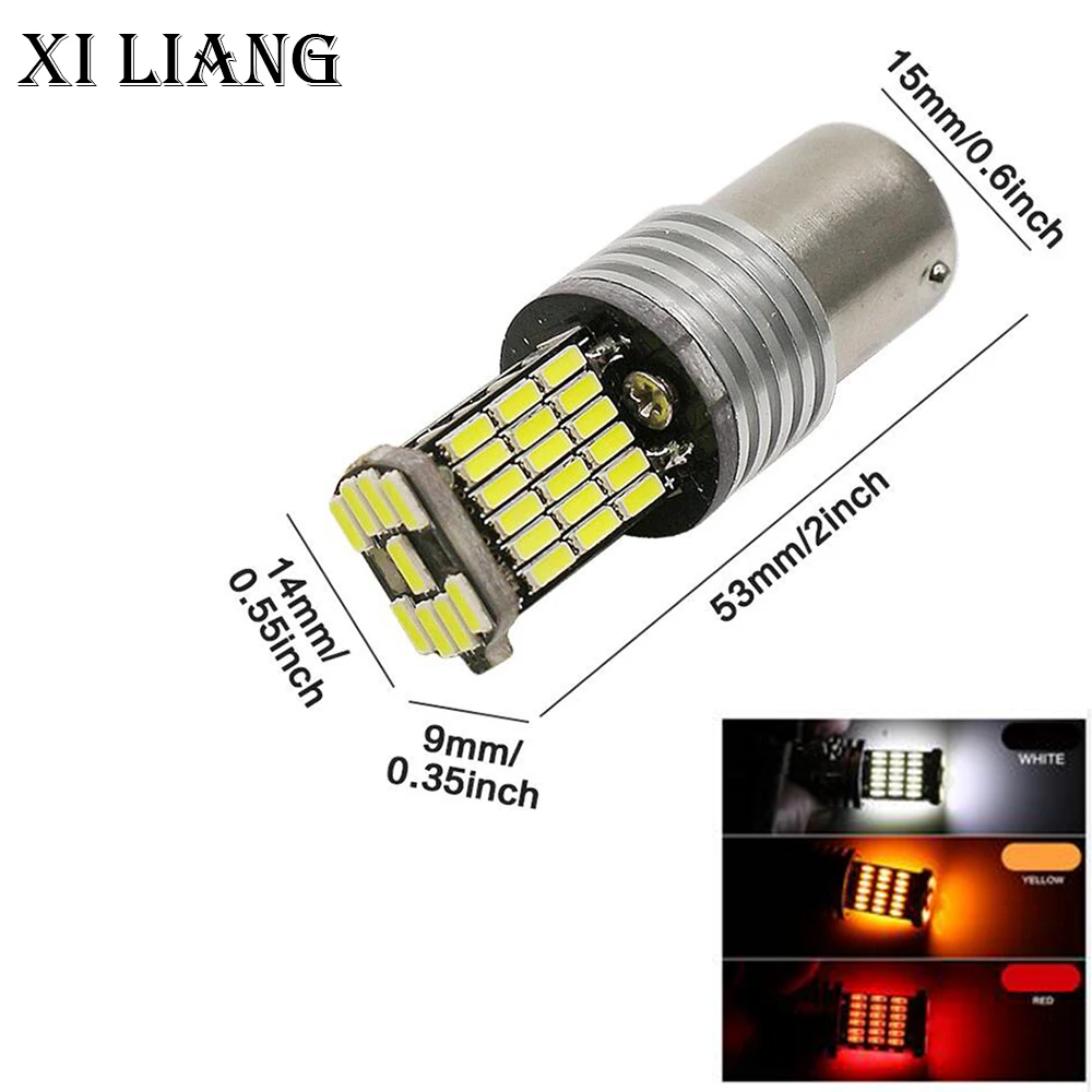 

1PCS S25 1156 P21W BA15S 4014 45SMD Decoder Lamp Bulb Reverse Canbus Error Free for Turn Signal Light Lamp Free shipping