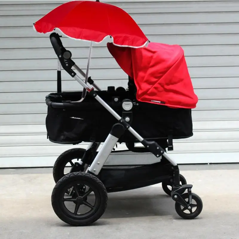 Детская коляска зонтик с зажимом Регулируемая коляска солнцезащитный зонтик от солнца Детский велосипед зонтик подставка для вина держатель