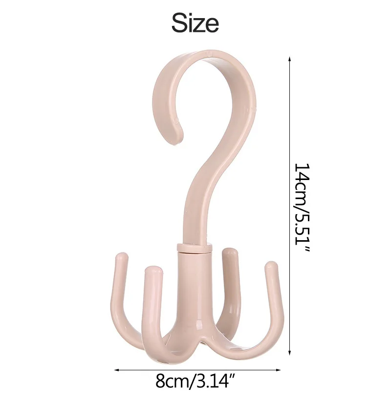 Креативный скандинавский ветровой четырехкулачковый крючок, вращающийся на 360 градусов, для гардероба, многофункциональная подвесная сумка для сушки галстука